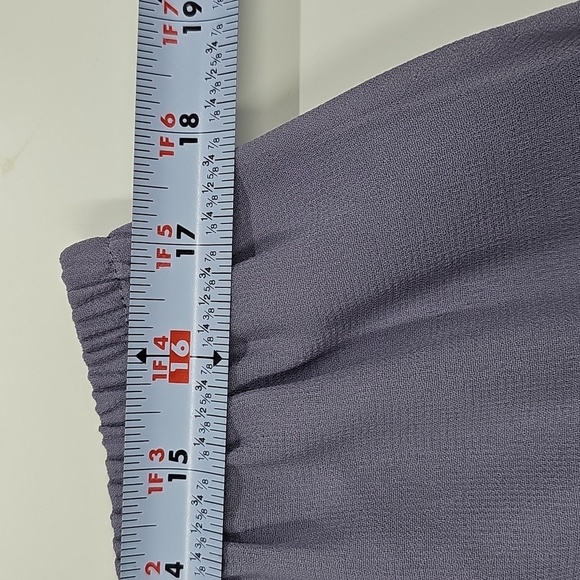 Le BosEmbellished Tiered Georgette Three-Piece Pantsuit Size 16 Lavender - Picture 9 of 14